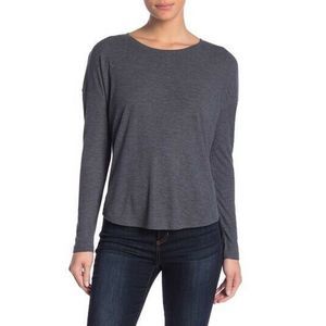 Abound Drop Shoulder Long Sleeve Tee S Gray